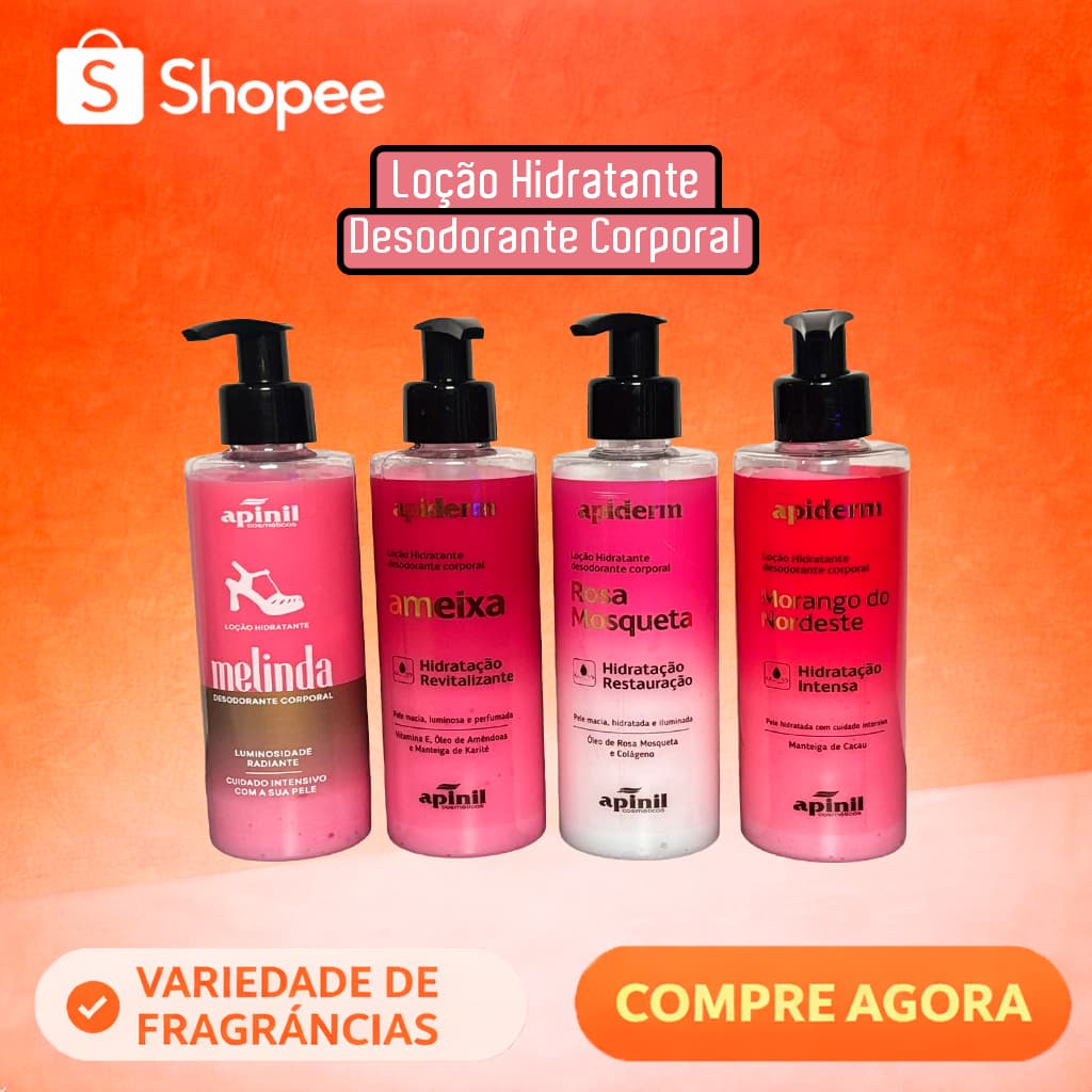Loção Hidratante Corporal Apinil 200ml – Hidratação Intensa e Perfume Prolongado