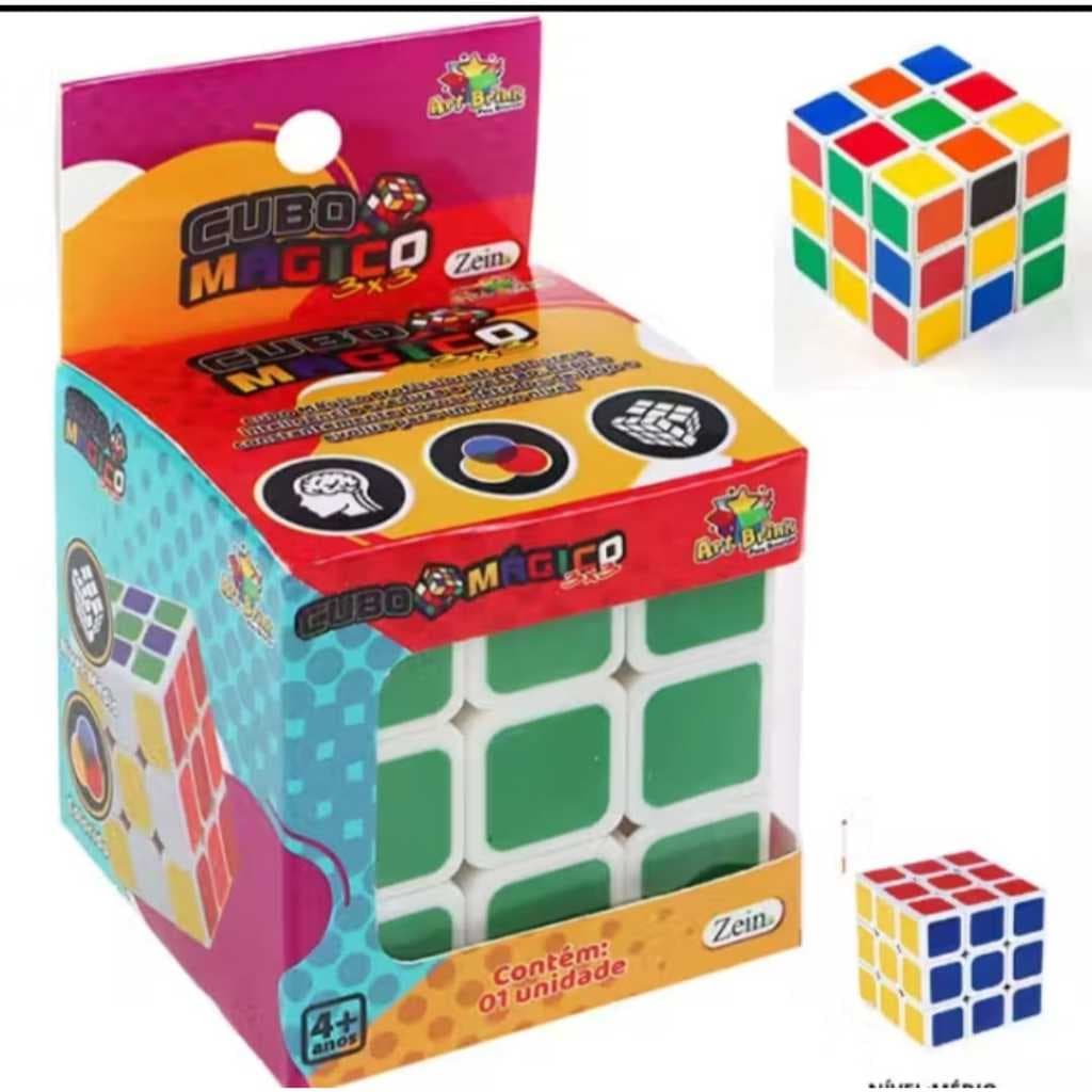 Cubo Mágico 3x3x3 Colorido Sem Adesivo/ Quebra Cabeça Infantíl Educativo