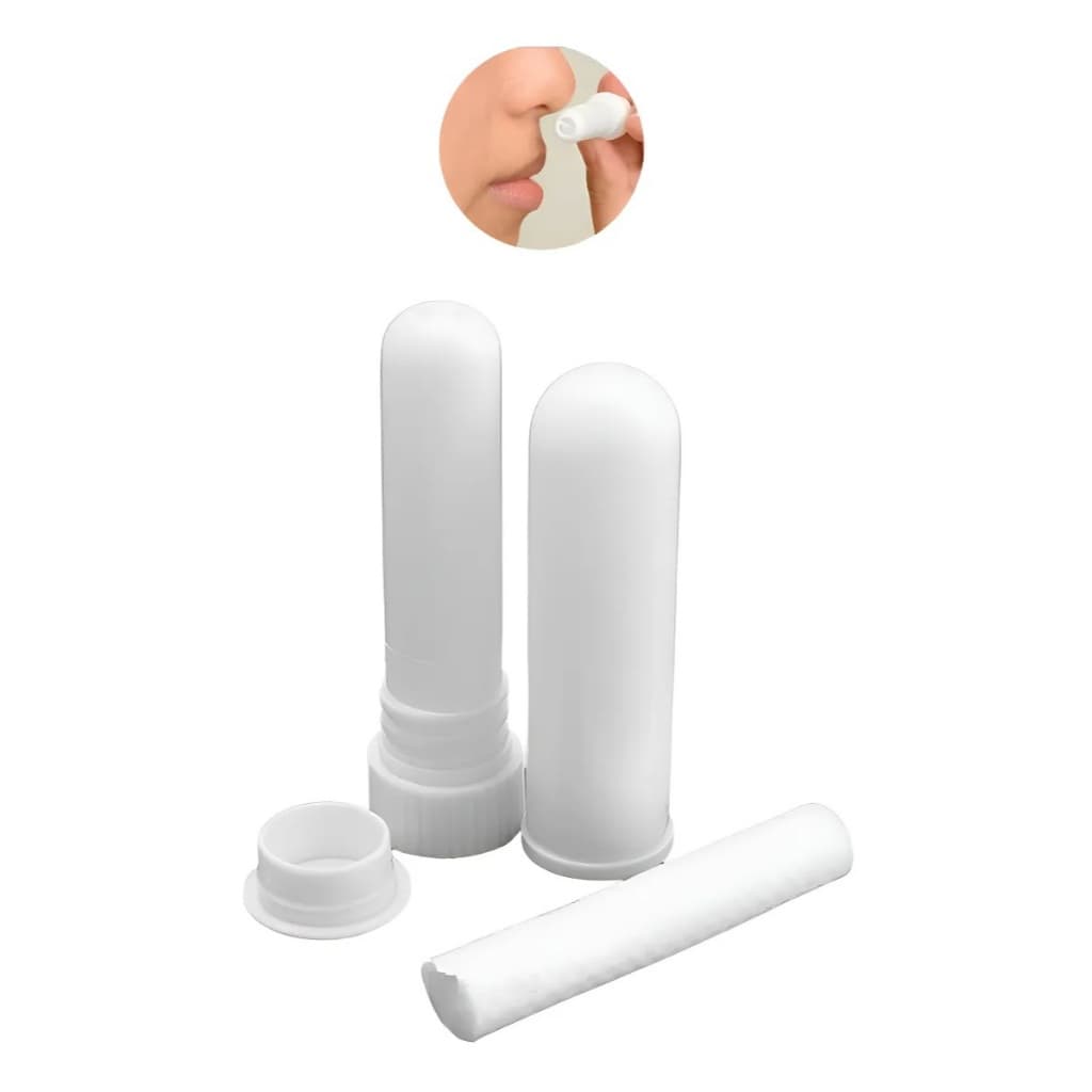 Aromaterapia Inalador Nasal Com Refil - Kit Com 05 Unidades Branco