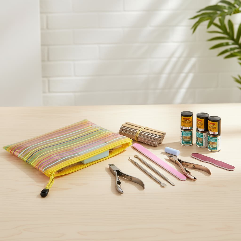 Kit Manicure Com Estojo Alicates Empurrador Cutícula Bases