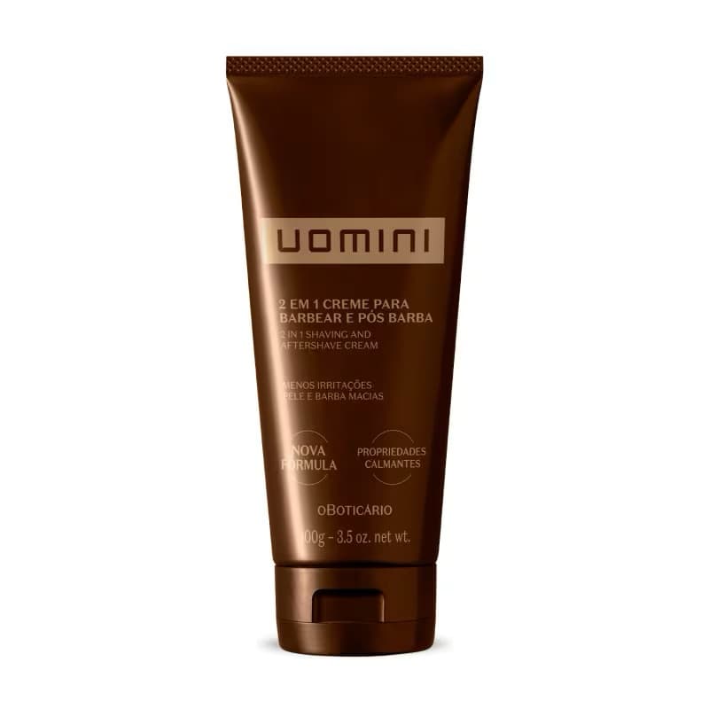 Creme Para Barbear e Pós Barba 2 em 1 Uomini 100g