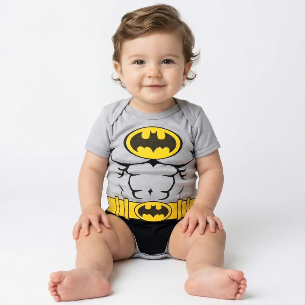Body Bebê Menino Batman Conjunto Infantil Mesversario Temático Envio Rápido Barato Promoção