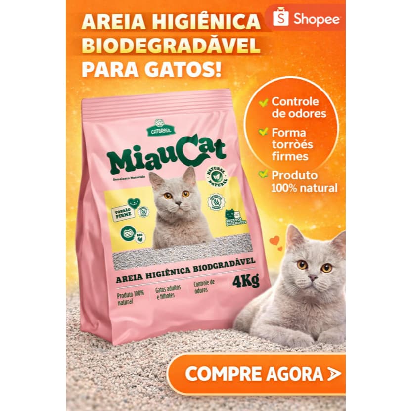 Areia para Gato Alta Absorção Controle de Odor Areia Higiênica para Gatos Caixa de Areia