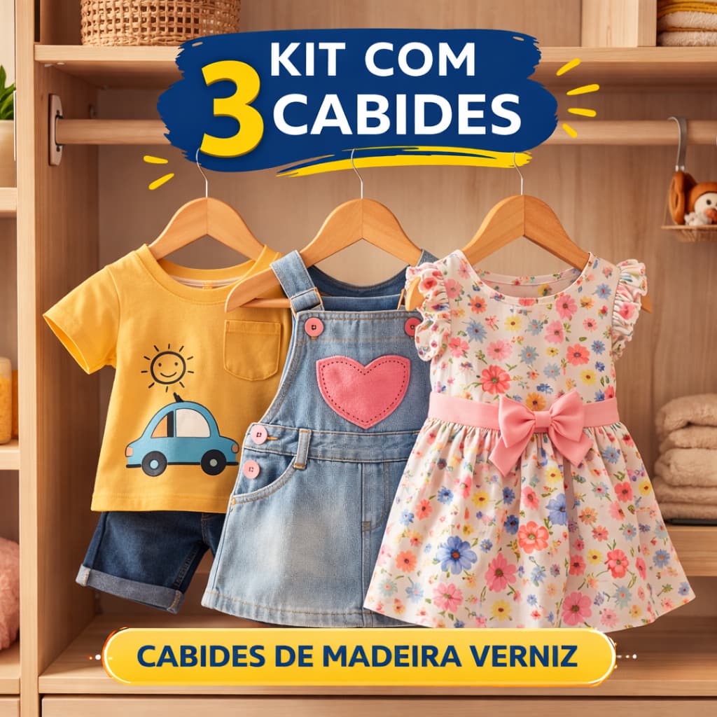 KIT 3 6 9 12 UNIDADES CABIDE DE MADEIRA VERNIZ PREMIUM LUXO REFORÇADO ROUPAS PESADAS E LEVES