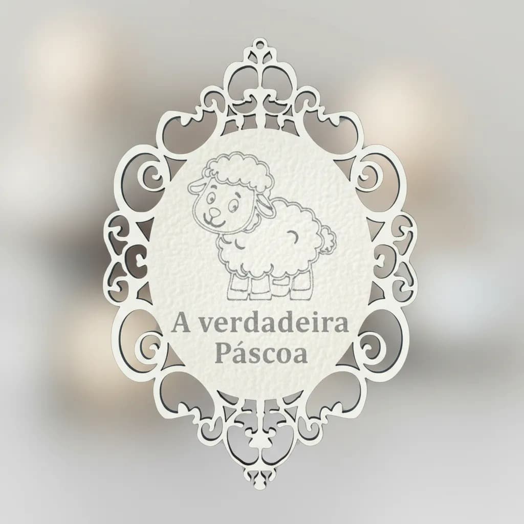 Kit placas Mdf Branco 10x7cm A Verdadeira Páscoa A Verdadeira Páscoa