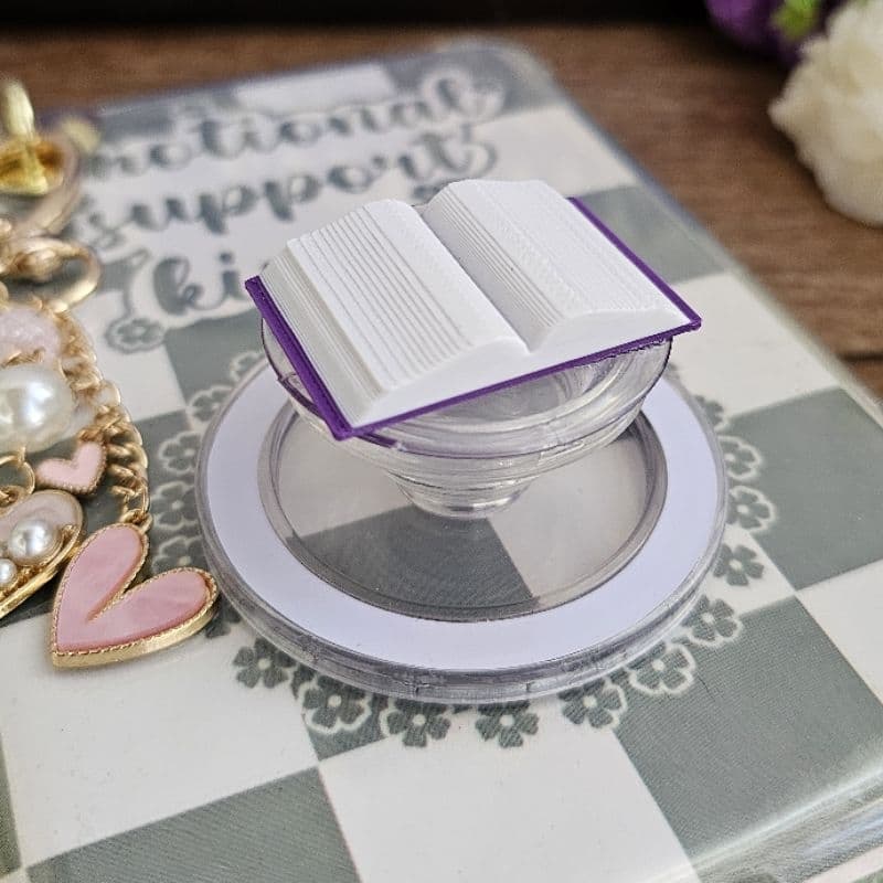 PopSocket Livro Aberto Lilás Popsocket Magnético Suporte Celular Kindle