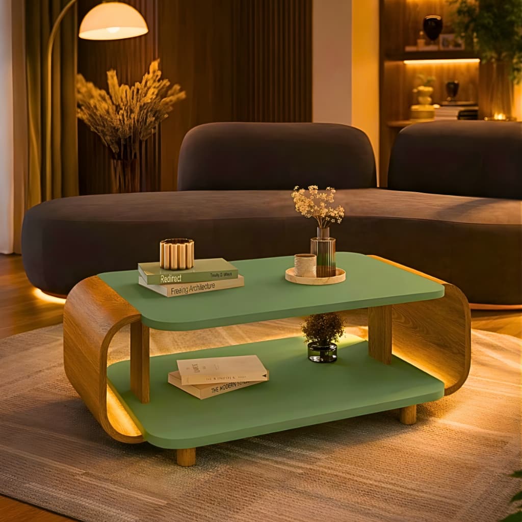 *SUPER PROMOÇÃO* Mesa de Centro Sala Apoio Moderna 92cm Floripa Pés Em Madeira Maciça CORES