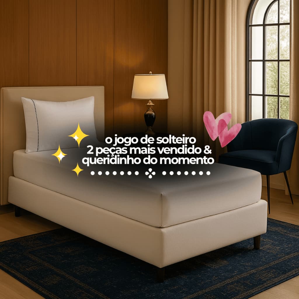 Oferta! Jogo de Lençol Solteiro Fronha em Ponto Palito 2 Peças Percal 400 Fios Toque Macio Linha Bosque de Inverno