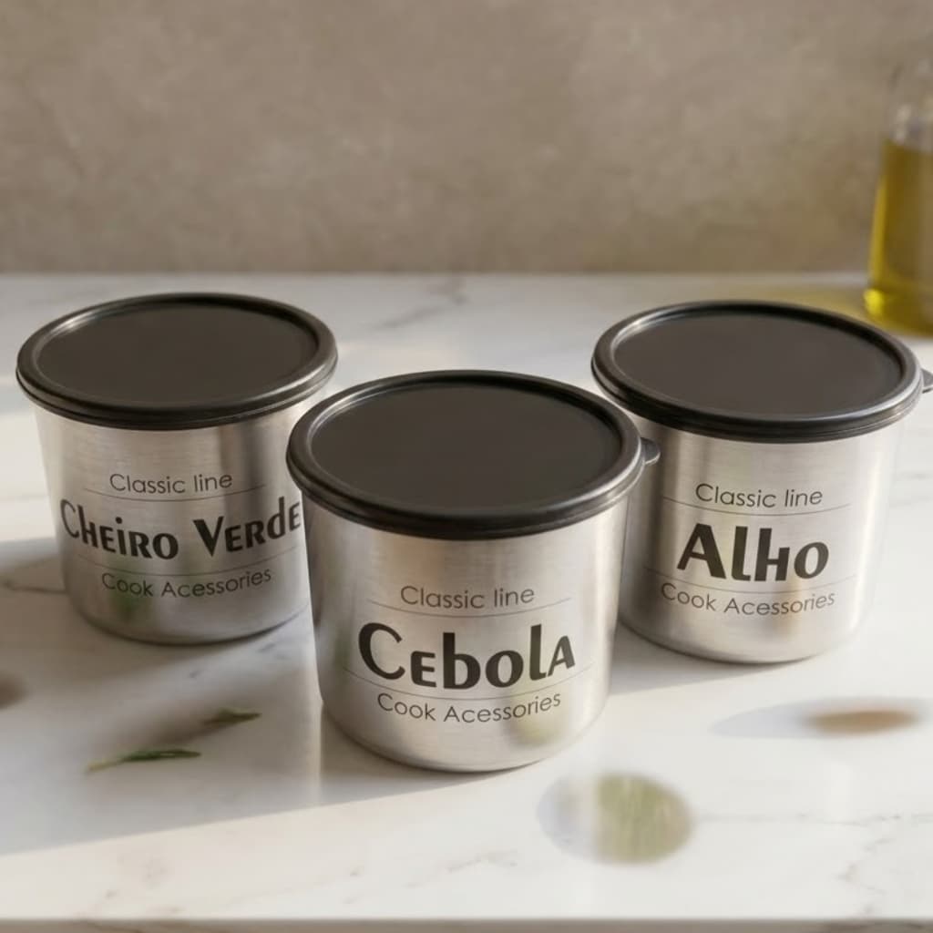 Pote Plásticos Porta Temperos Condimentos Kit 3 Peças 500ML