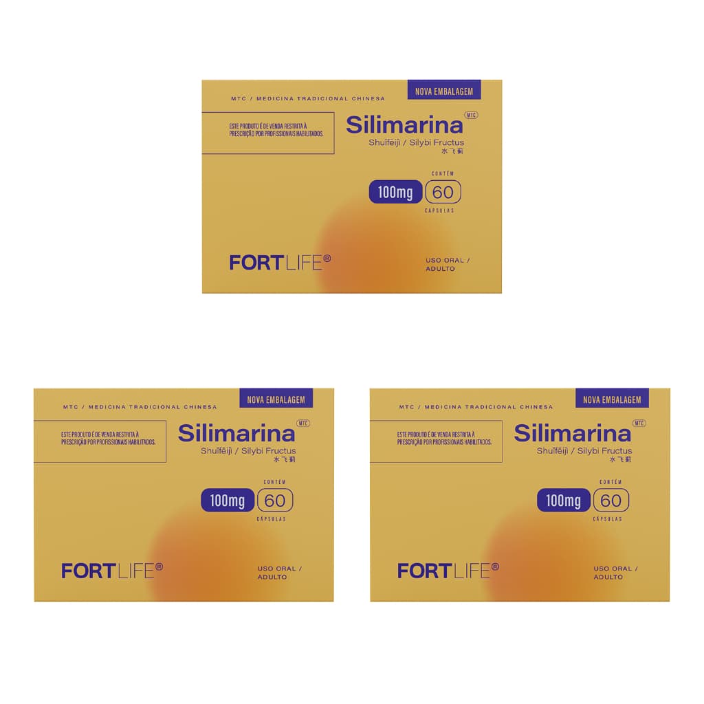 Kit Silimarina 3cx 100mg 60 Cápsulas FORTLIFE