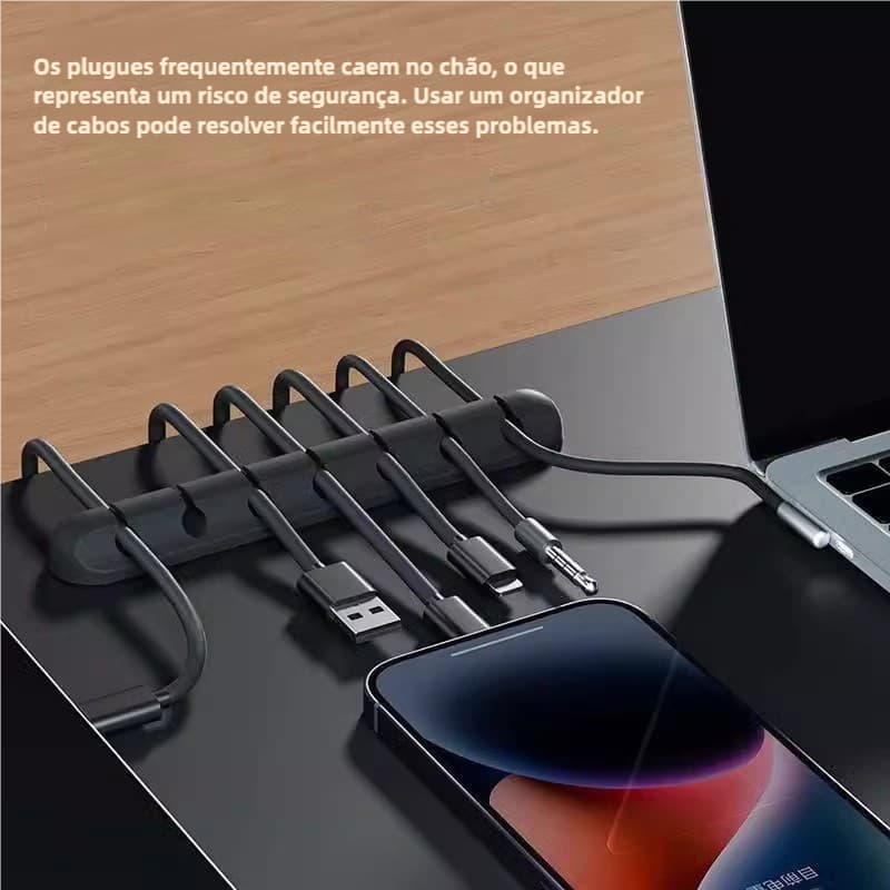 Clipe De Mesa 7 Entradas Organizador De Cabos Para Mesa e Carro Gerenciador de Fios