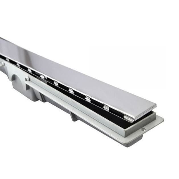 Ralo Linear Grelha Cega Inox 5x70 Sifonado Oculto Cola Piso