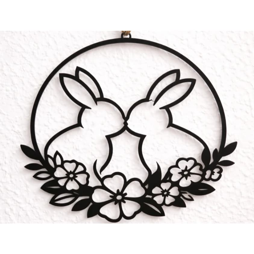 Decoração de Parede de Coelhos em Círculo