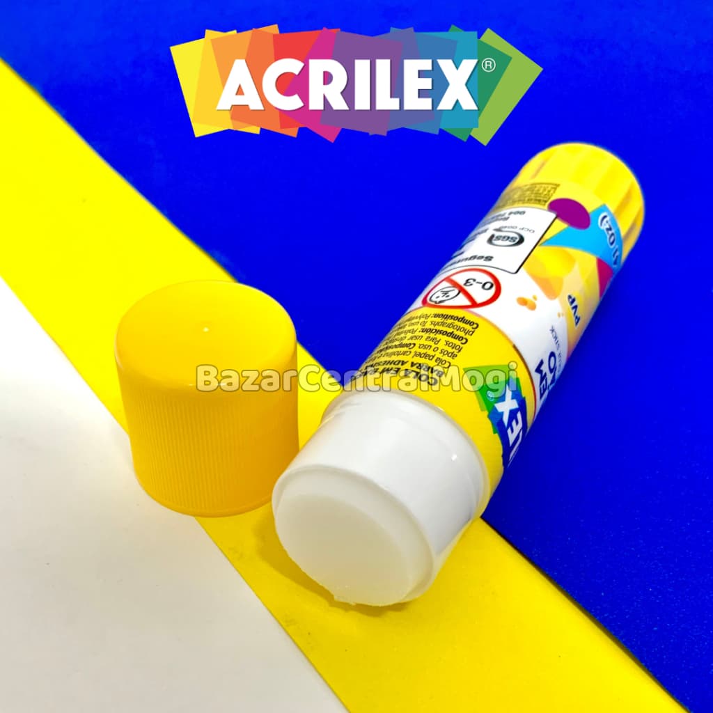 Cola Bastão Acrilex 40g Lavável Colagem Uniforme e Aderente Abelhinhas