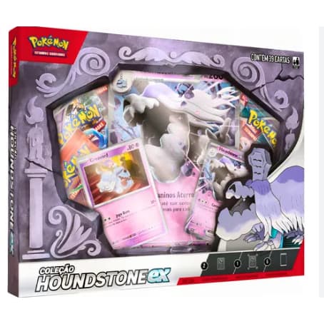 Jogo De Cartas Colecionáveis Pókemon Copag Carta Houndstone Ex com 39 Cartas