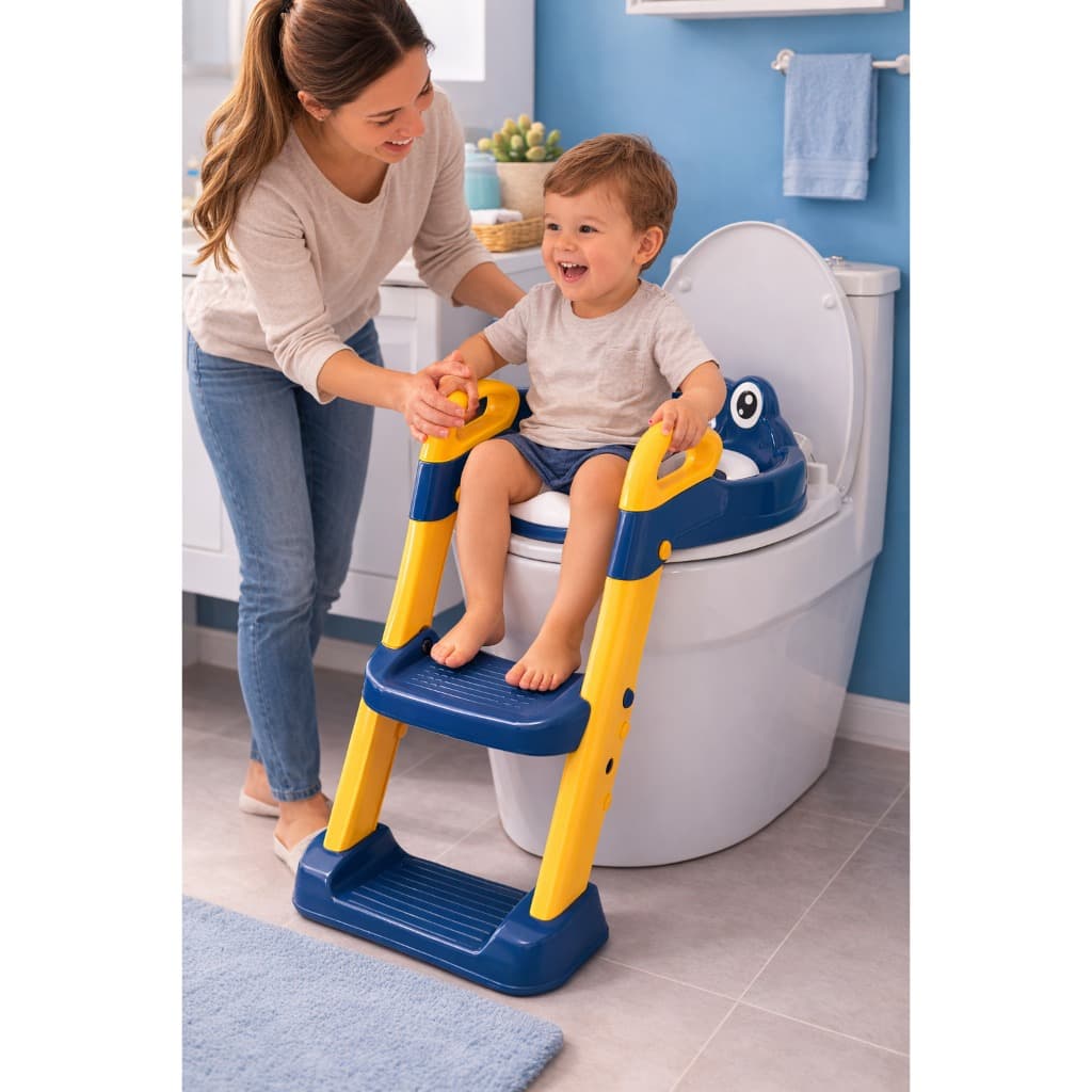 Assento Infantil Redutor Seguro Fácil Uso Conforto Vaso Sanitário Azul