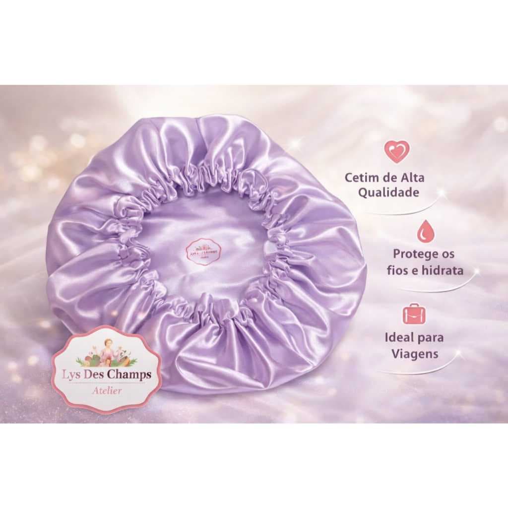 Touca de Cetim para Dormir Anti Frizz | todos os tiposvde cabelo | Proteção Capilar Noturna