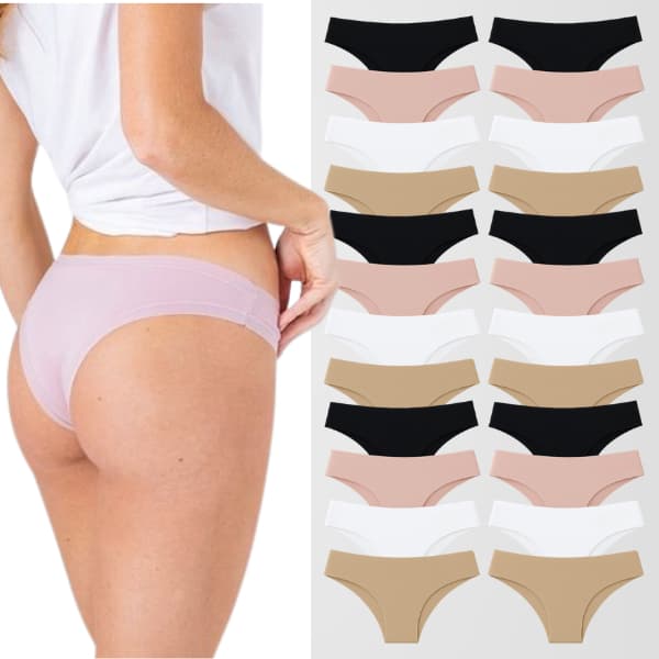 16 Calcinhas Tanga Sem Costura Conforto Premium de Poliamida