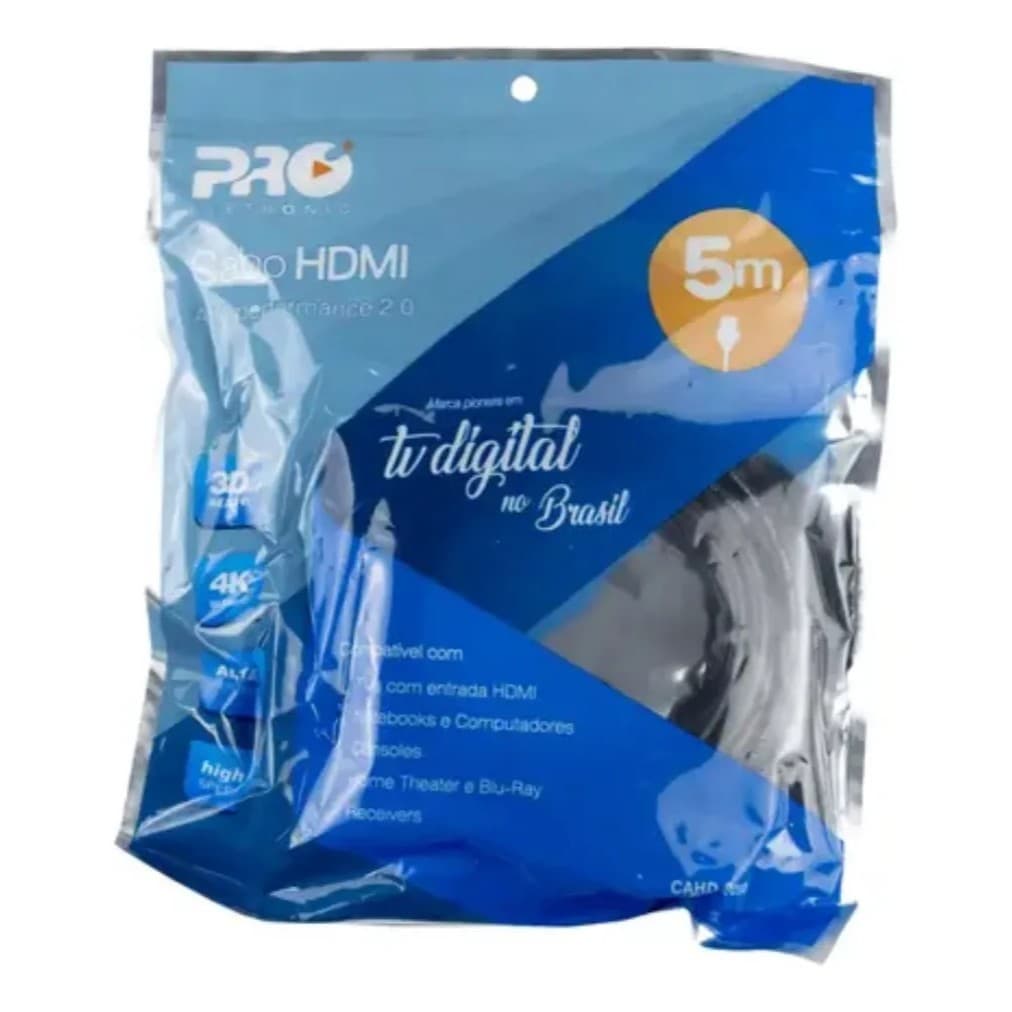 Cabo Hdmi 4k Ultrahd 3d 5 Metros Proeletronic