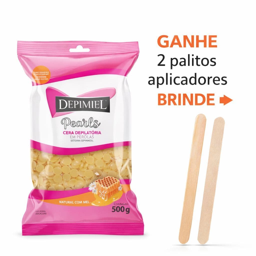 Cera Depilatória em Pérolas Natural  com Mel 500g - Depimiel