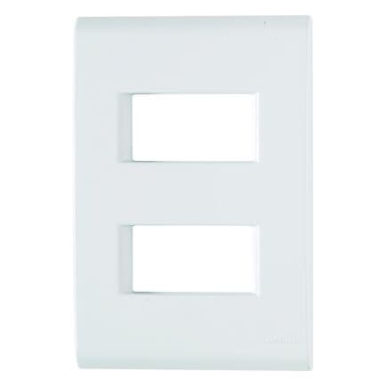 Placa 2 Postos Afastados 4x2 Tramontina Liz Branca
