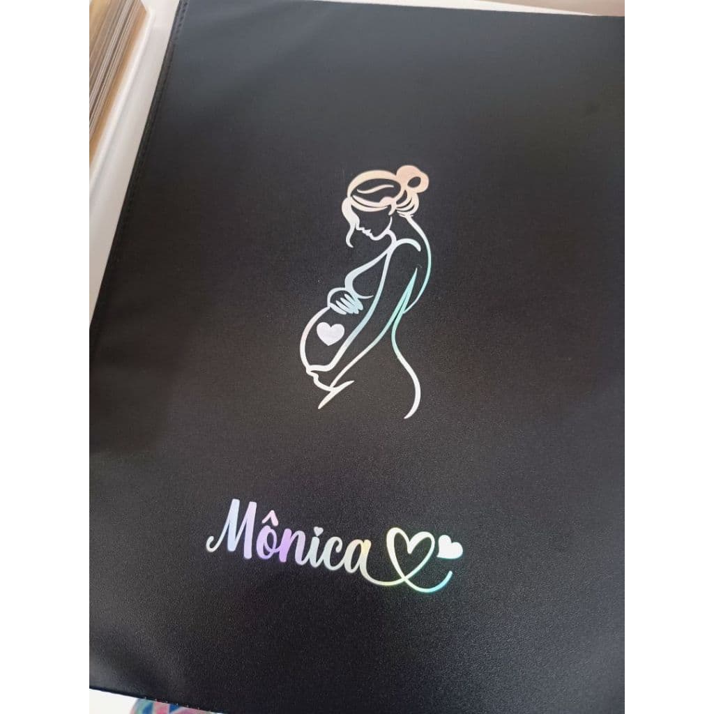 Adesivo personalizado | Grávida + 1 NOME de 10cm
