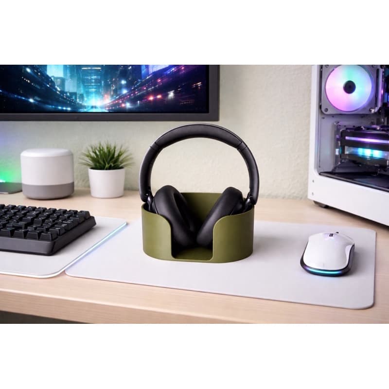 Suporte para Fone de Ouvido Headset Mesa | Organizador Premium Moderno | Base Estável