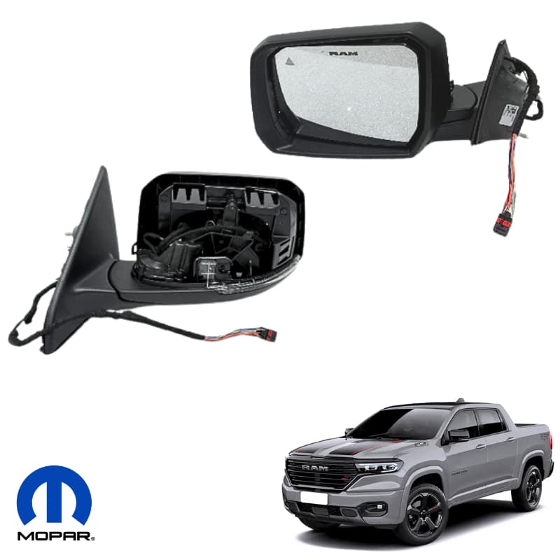 Retrovisor Lado Esquerdo RAM Rampage Elétrico Com Pisca Original Mopar 52213189