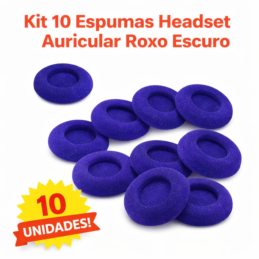 Kit 10 Espumas Headset Fone Ouvido Intelbras HSB50 premium