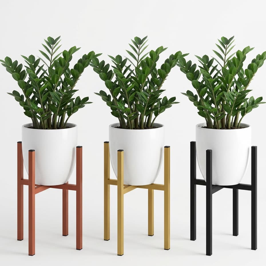 Suporte para Vaso de Plantas 4 Pés Legs Cachepot em Metal 40cm Desmontavel
