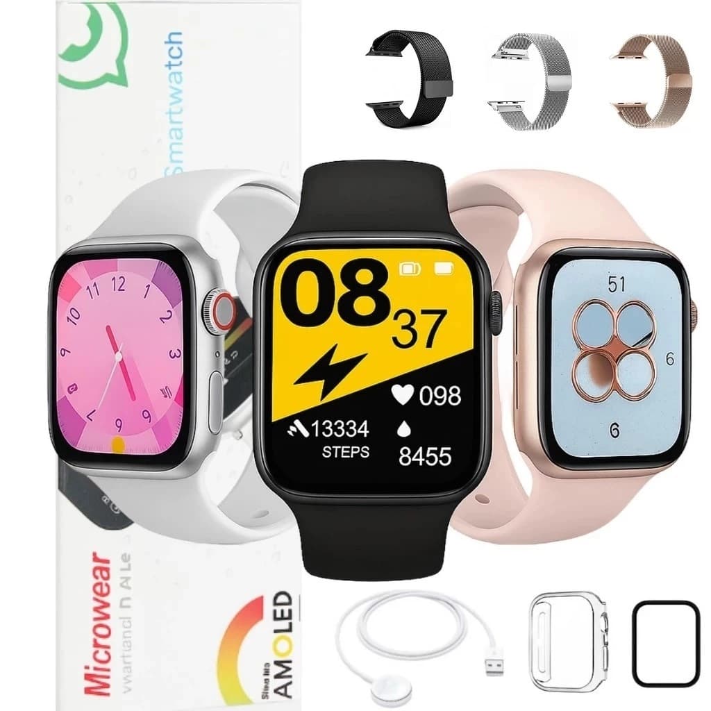 Relógio Smartwatch W11 Pro 46mm Responde Whatsapp Microwear Serie 11 Tela Amoled