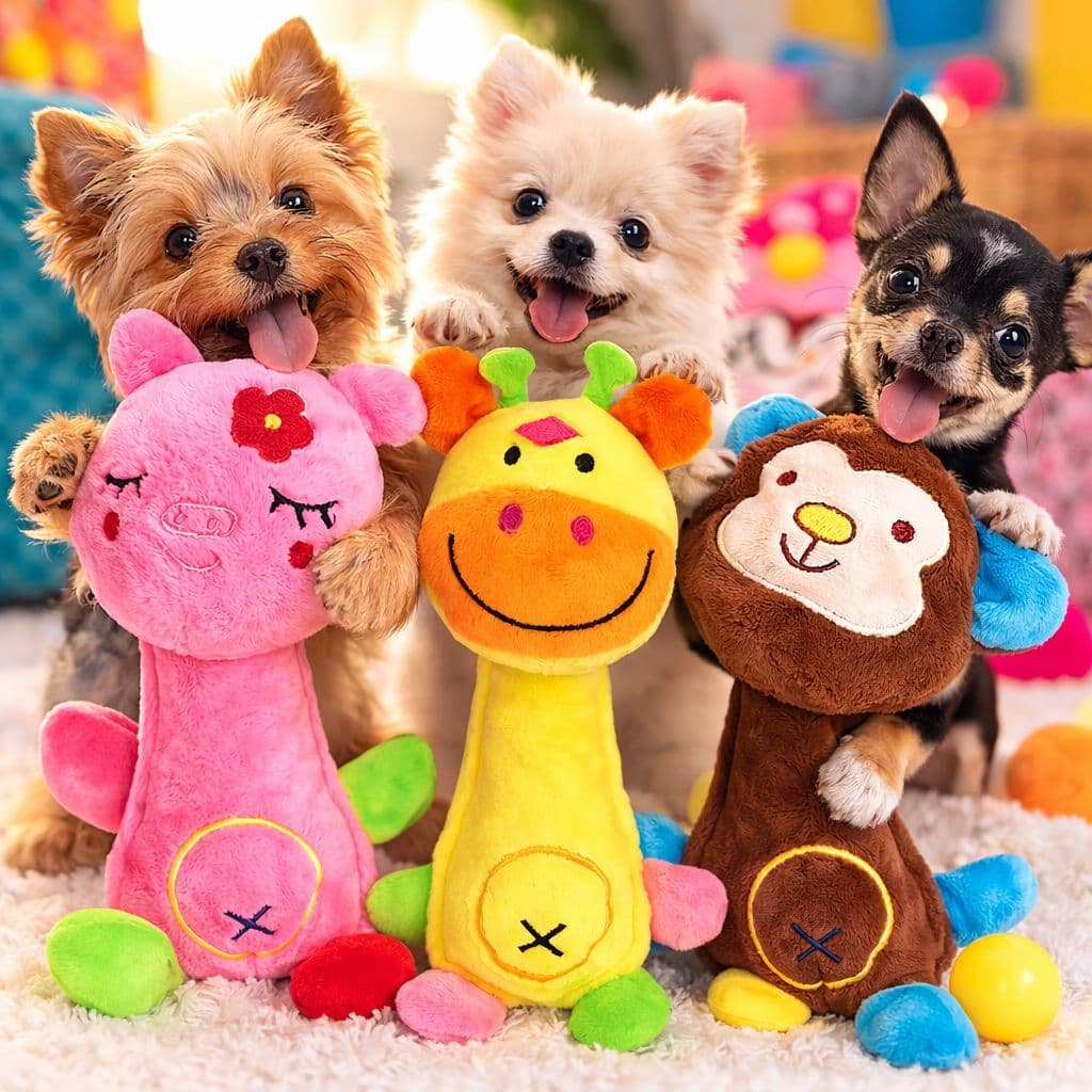 Brinquedo De Pelúcia Para Pets Cães E Gatos Elefante Girafa Macaco Pato Porco