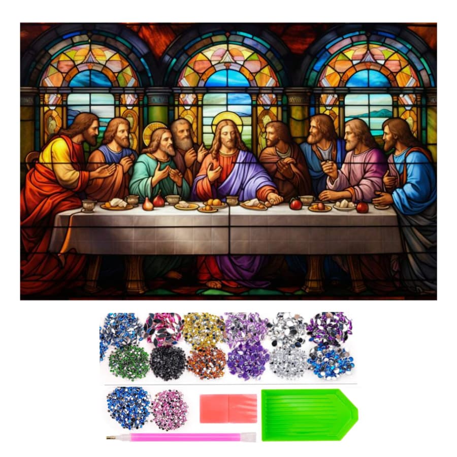Kit Pintura Diamante SANTA CEIA - 50x40cm