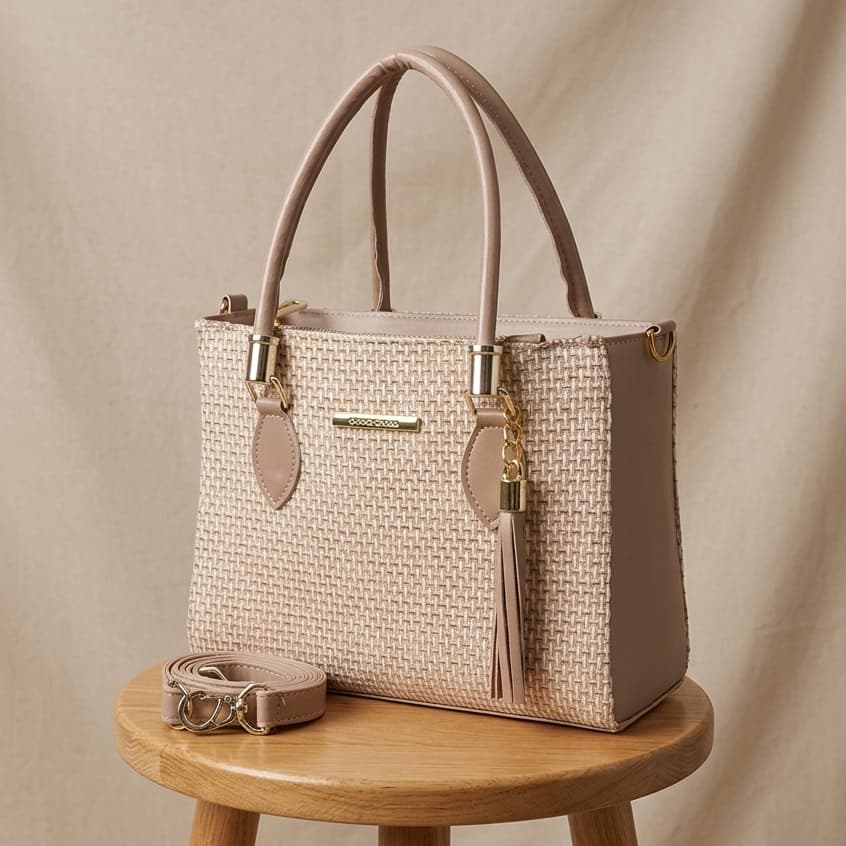 Bolsa Feminina Alça Transversal e de ombro Média Palha dia a dia / paseio