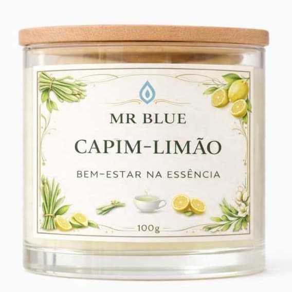 Vela Aromática de Capim Limão 100g - MR Velas Aromáticas