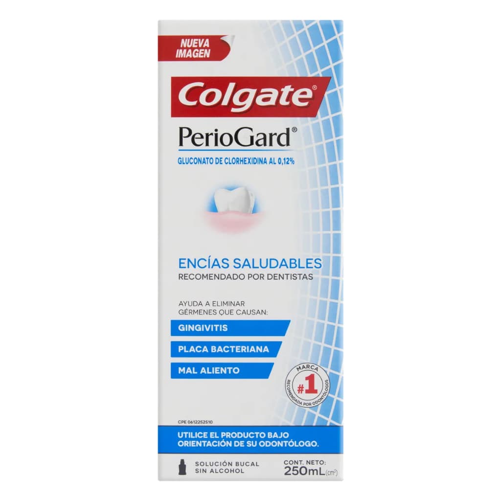 Enxaguante Bucal Colgate PerioGard Sem Álcool Sabor Menta Original 250ml ( Venc:04/2026)