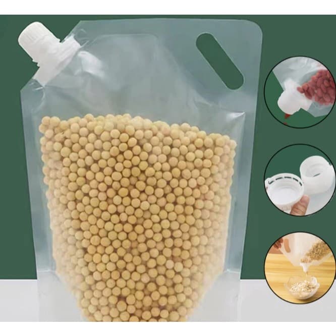 Kit 10 Sacos Dispenser 1kg Armazenamento de Grão, Líquidos, alimentos de Grão Selado 5679