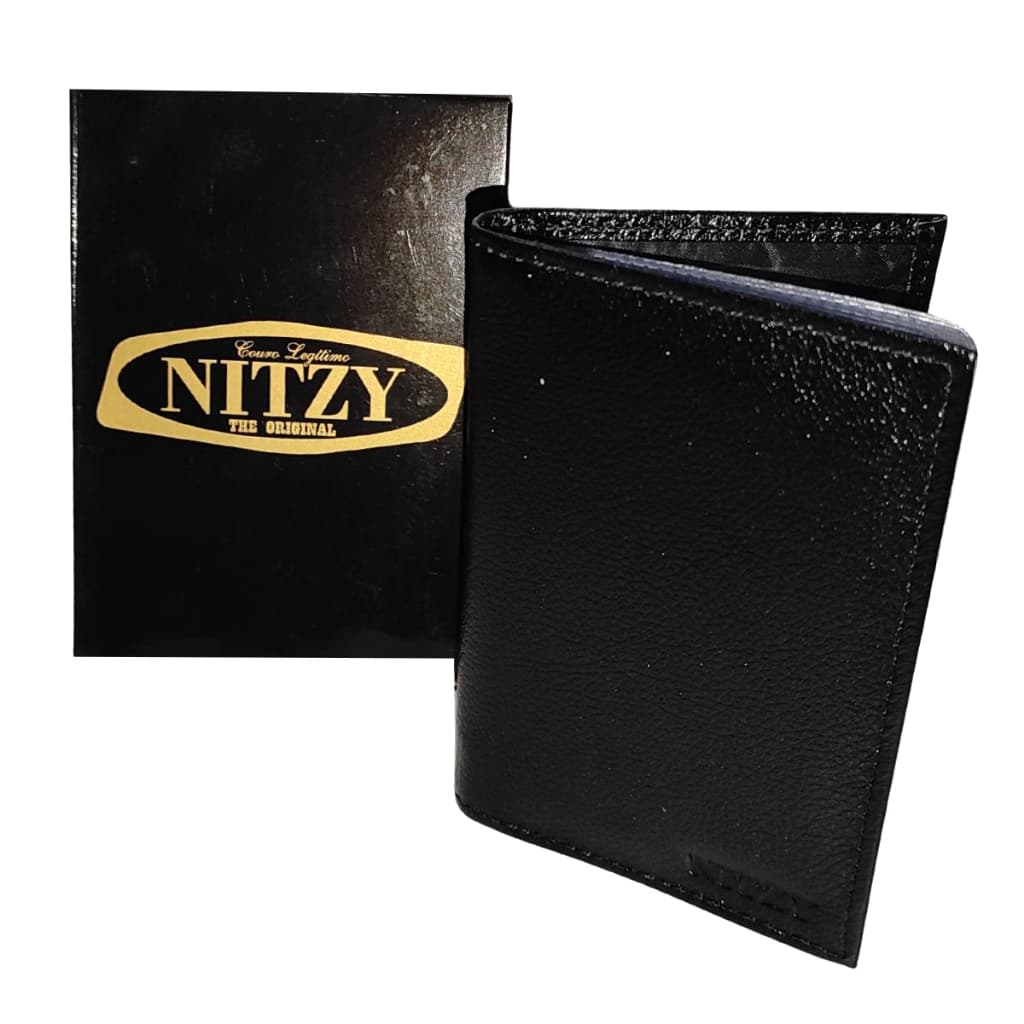 Carteira Porta Documentos Em couro Legítimo Nitzy 12x8,5 cm mod 122