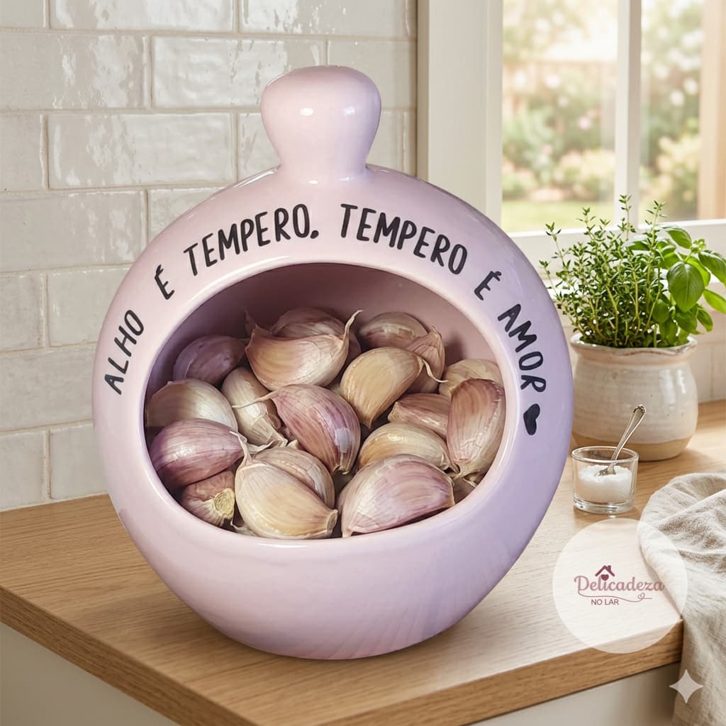Porta Alho Gourmet - Delicadeza no Lar - ROSA