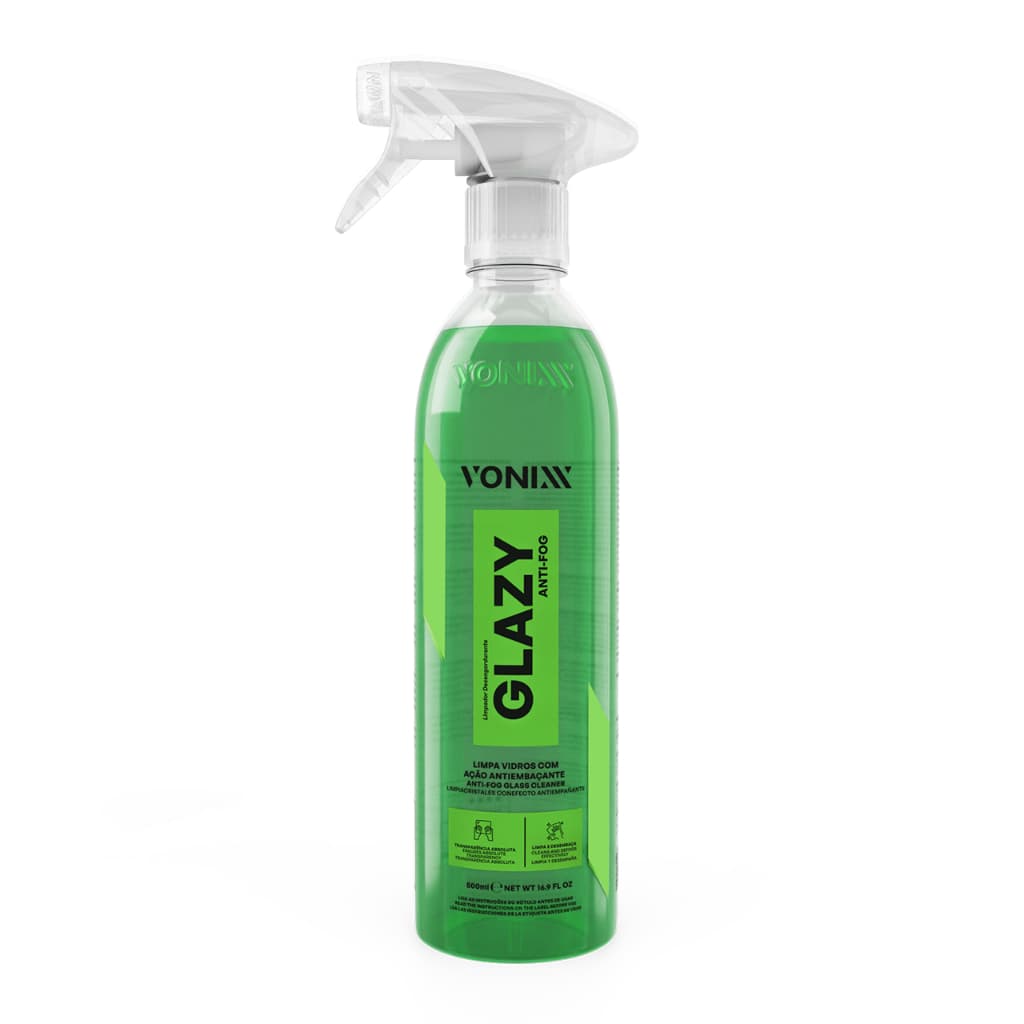 Glazy Anti Fog 500ml Vonixx Anti Embacante Limpa Vidros 2 em 1