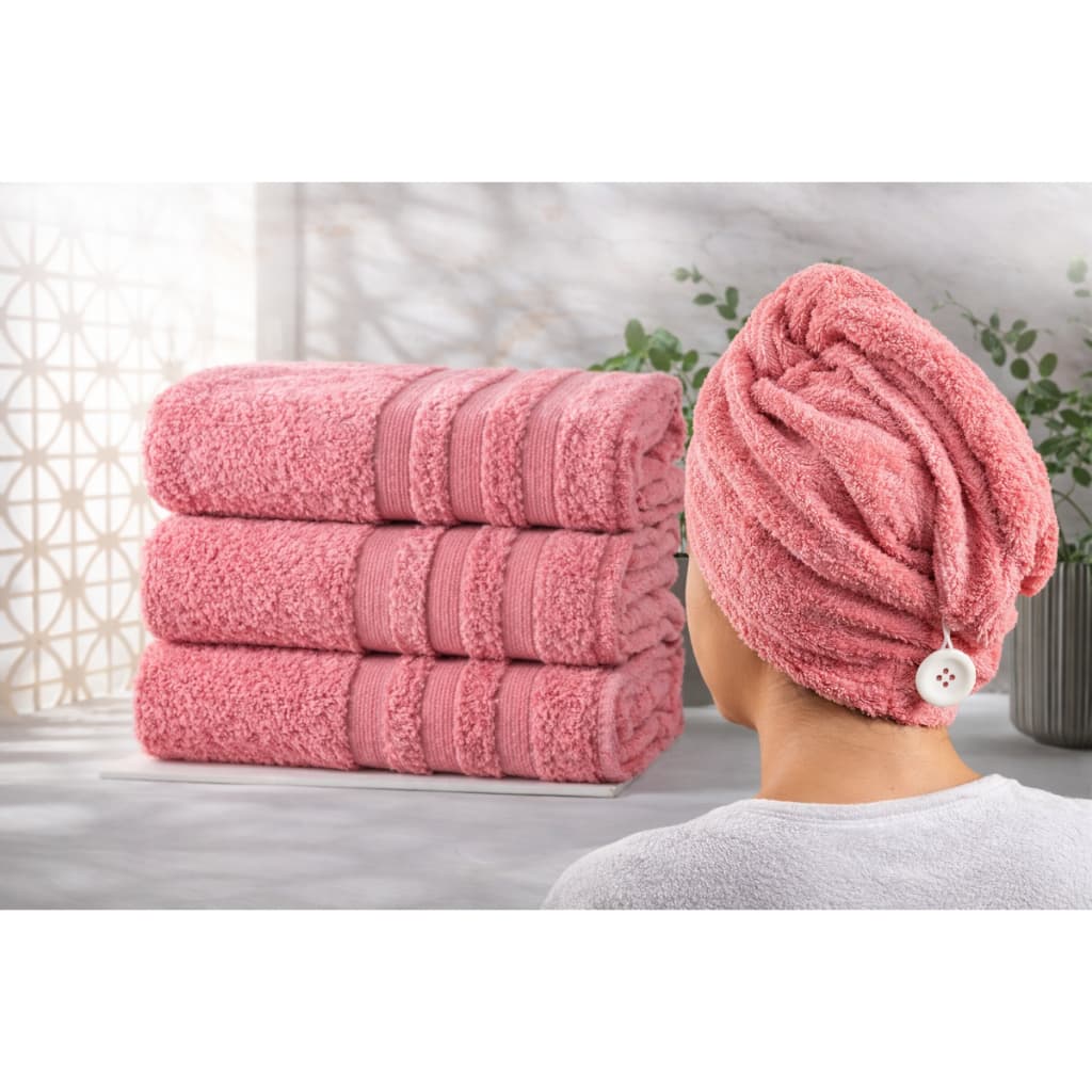 Kit Toalha Banhão e Touca Seca Cabelo 100% Algodão Banho Premium Spa Viagem Mulher