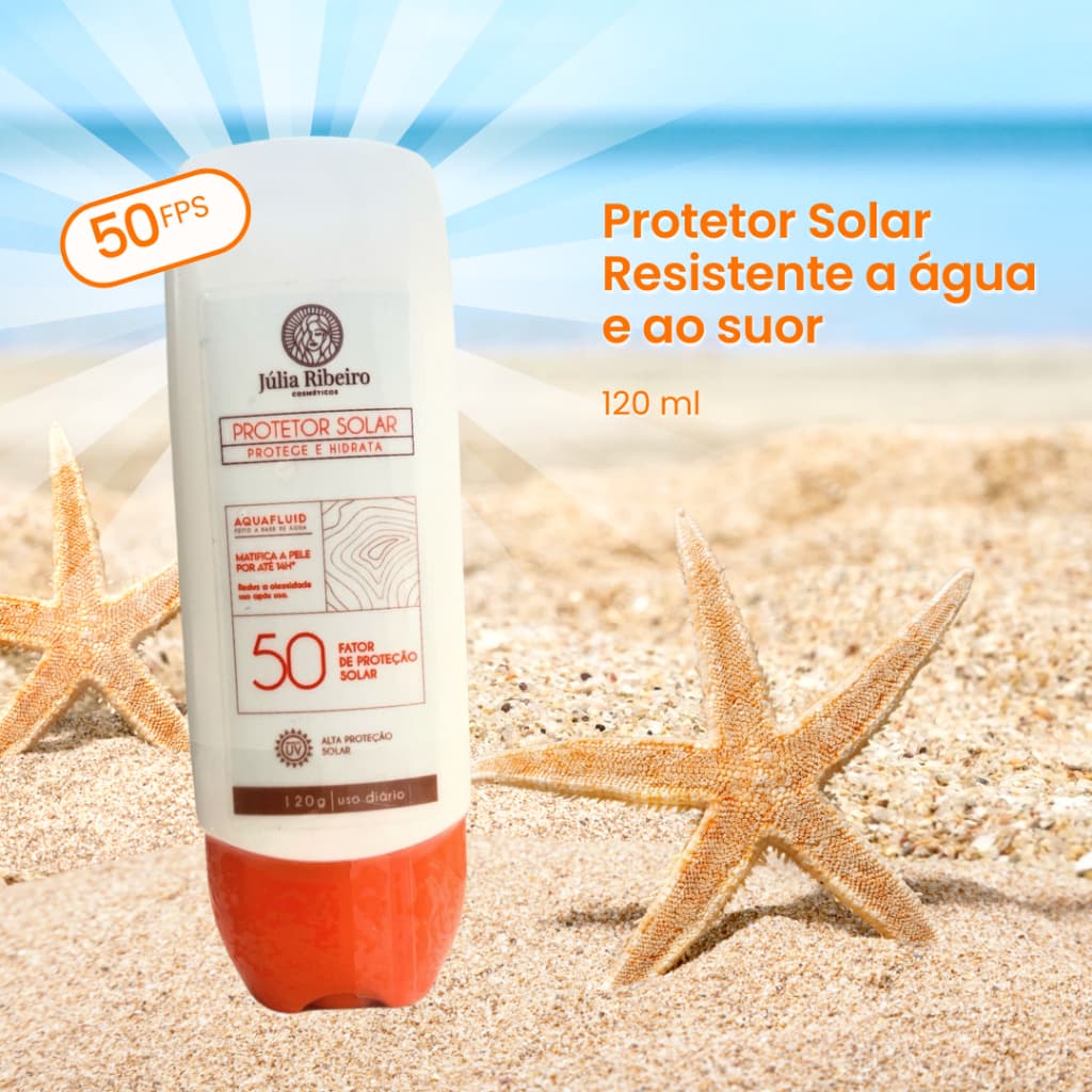 Protetor Solar Facial e Corporal FPS 50 antiolesidade com  efeito mate e toque seco UVA/UVB