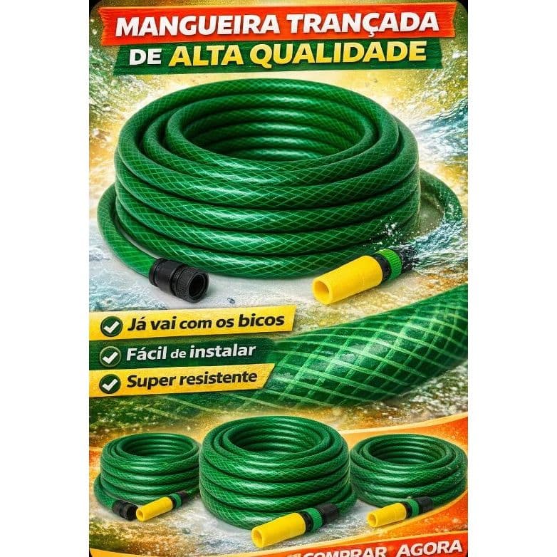 Mangueira de Jardim Trançada Reforçada Completa