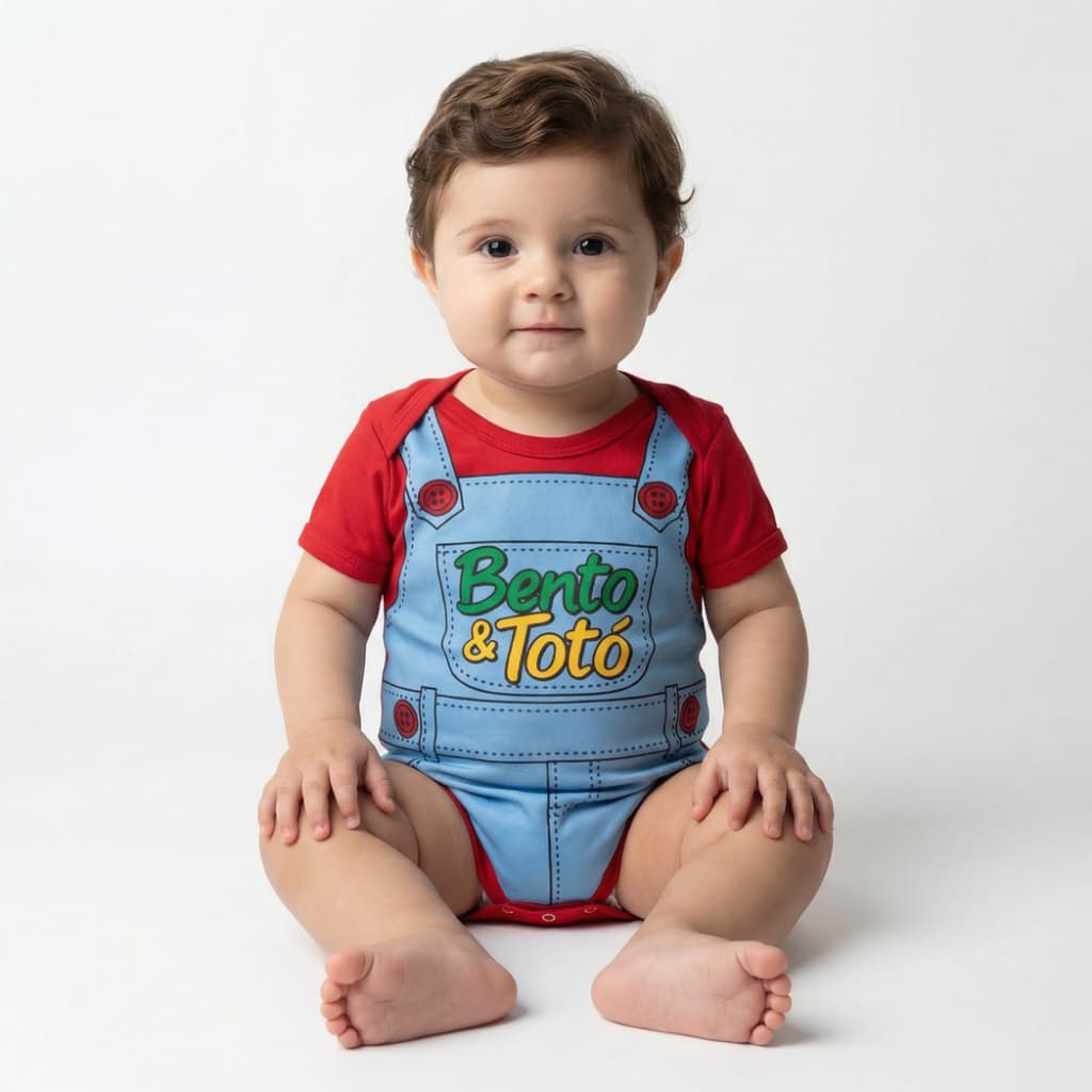 Body Bebê Menino Bento e Totó Macacão Baby Conjunto Mesversario Envio Rápido