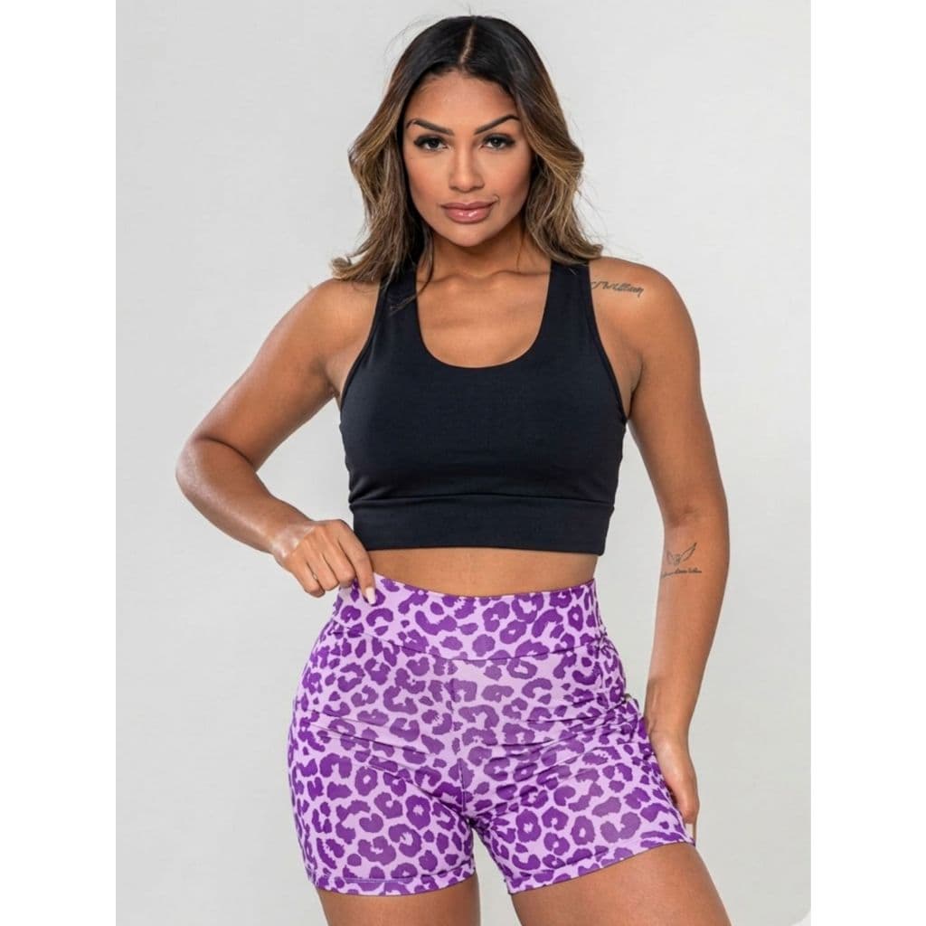 Shortinho com Bolso Virginia Feminino para Academia Cintura Alta Fitness Treino Corrida Musculação Confortável