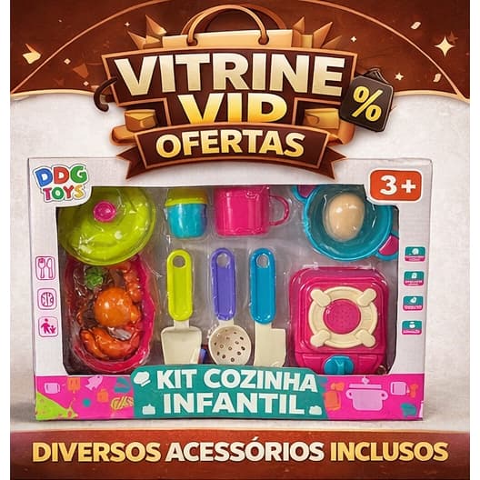 Kit Cozinha Infantil Brinquedos Educativos Acessórios Utensílios Seguros Aprendizado Divertido