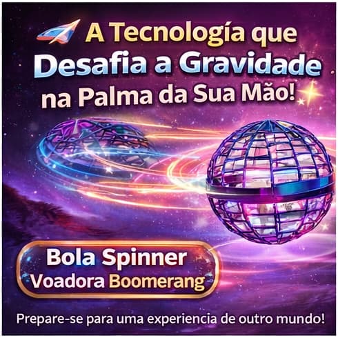 Bola Spinner Voadora Pro Flutuante Boomerang Com LED Mágica Drone Infantil Recarregável SORTIDA