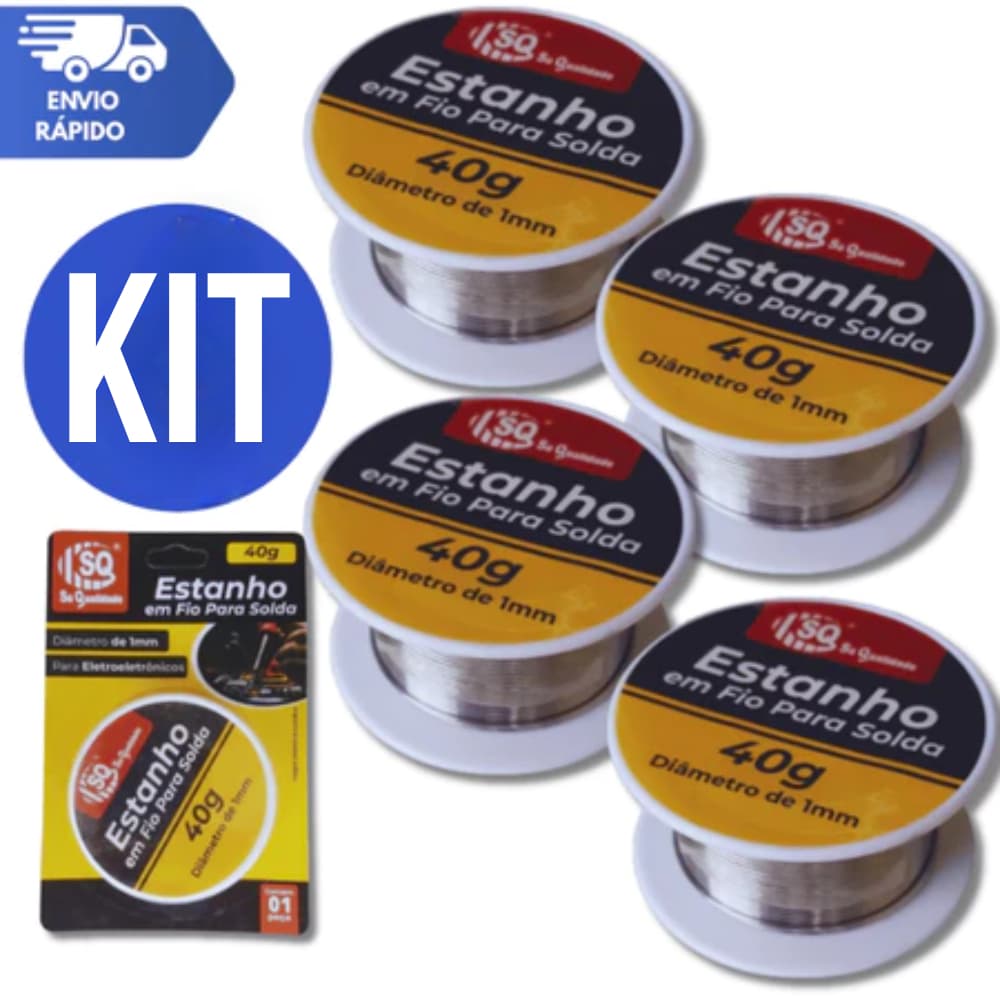 Estanho Para Solda 1mm 40g O Melhor Rolo Carretel Em Fio