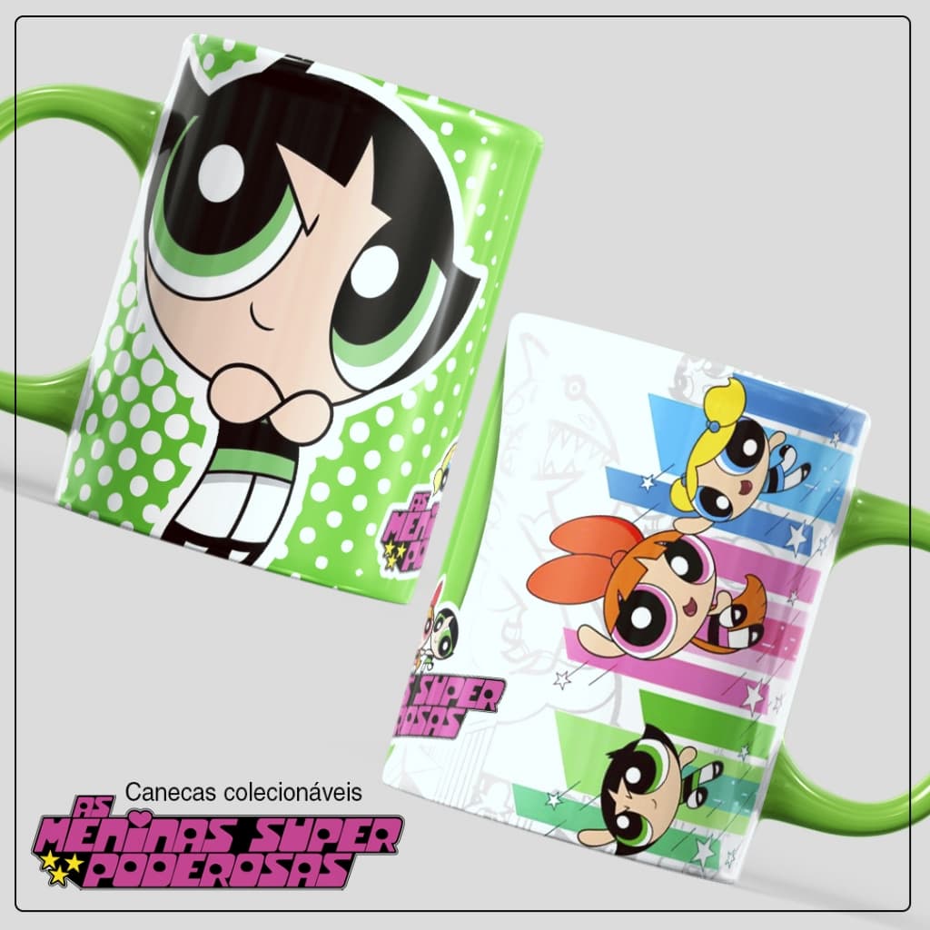 Caneca Personalizada Super Poderosas Colecionáveis Porcelana Presente