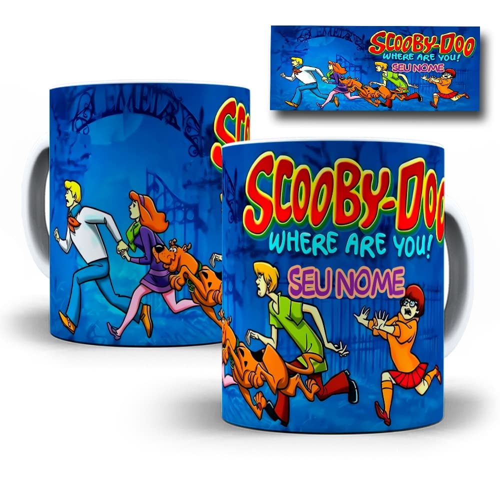 Caneca Sobrenatural - Supernatural Scooby Doo White Scooby natural, Caneca Porcelana Personalizada com SEU NOME
